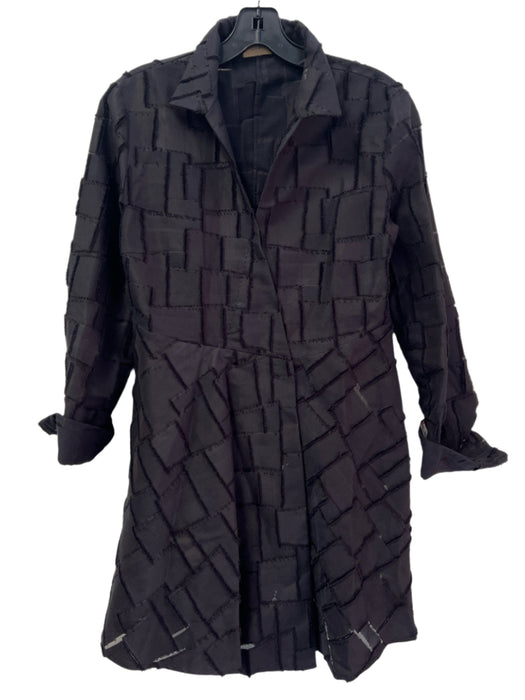 Piazza Sempione Size 40 Black Polyamide Blend Long Sleeve Button Down Jacket