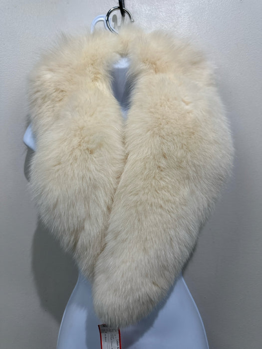 No Brand Cream Rabbit Fur Pins Collar scarf