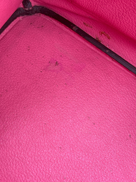 Hermes Pink Leather Top Handle Silver Hardware Birkin Certified by Entrupy Bag
