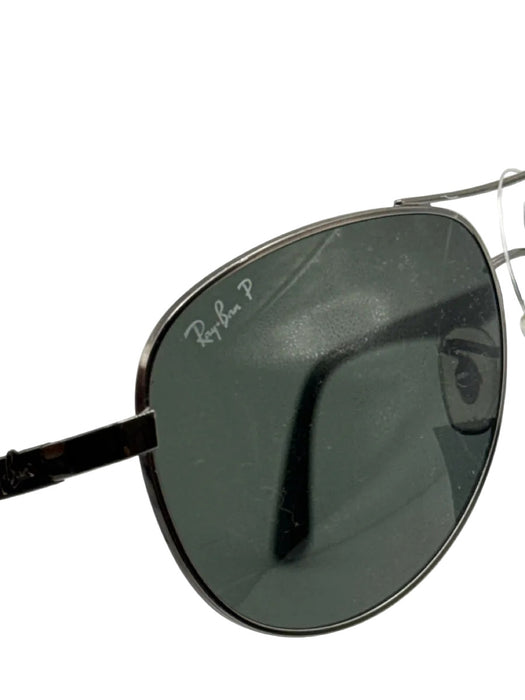 Ray Ban AS IS Silver & Green Metal Aviator Men's Sunglasses