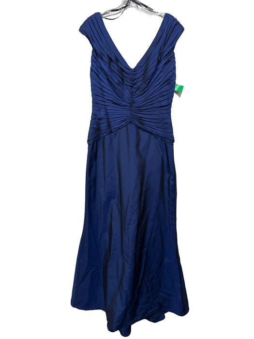 Tadashi Collection Size 10 Navy Blue Polyester Blend Taffeta Sleeveless Gown