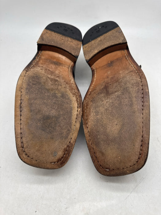 Sandro Shoe Size 9 Black Leather Solid Single Monkstrap Dress Men's Shoes