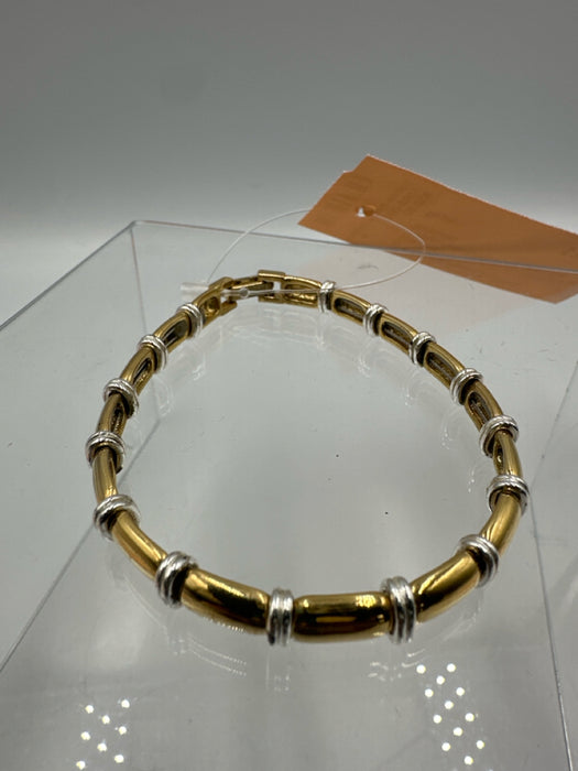 Napier Gold & Silver Metal Link Clasp Bracelet