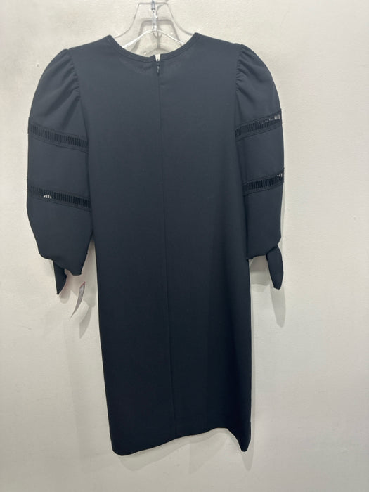 See By Chloe Size XS / 34 Black Back Zip Ladder Lace Half Sleeve Dress