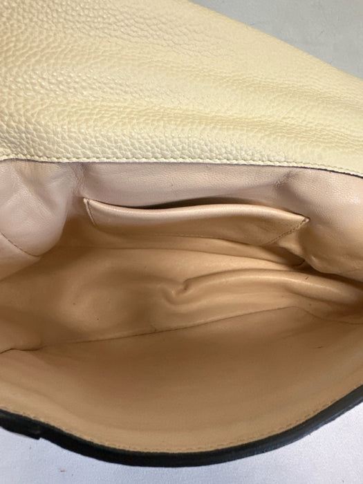 Chloe Cream Leather Gold hardware Chain Crossbody Bag