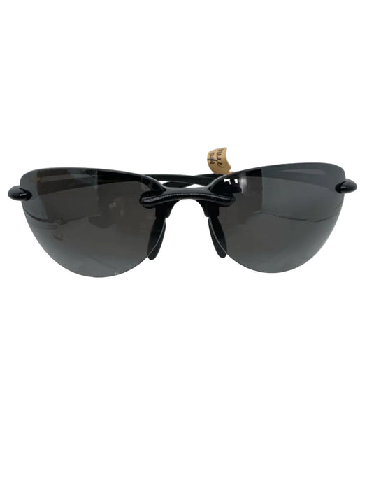 Maui Jim Black Acetate Mirror Lens Vintage Sunglasses