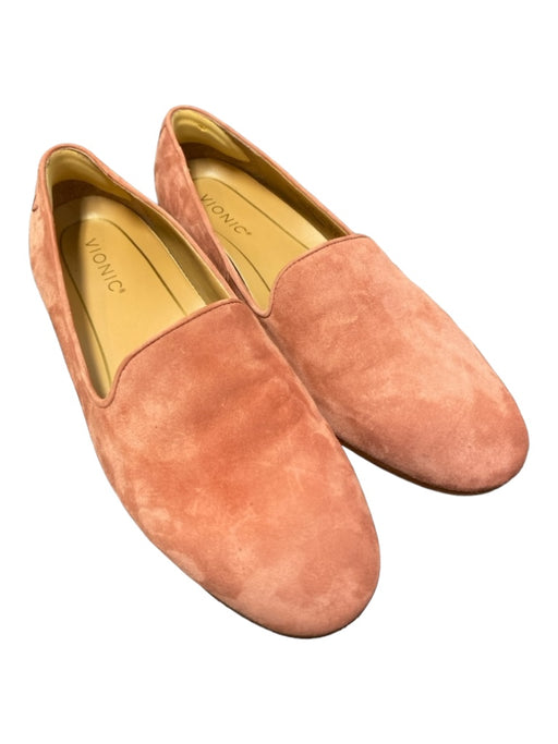 Vionic Shoe Size 9 Rose Suede Almond Toe Slip On Flat Shoes Rose / 9