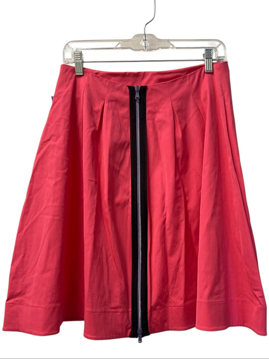 McQ by Alexander McQueen Size 46 coral Viscose & Cotton Back Zip A line Skirt coral / 46