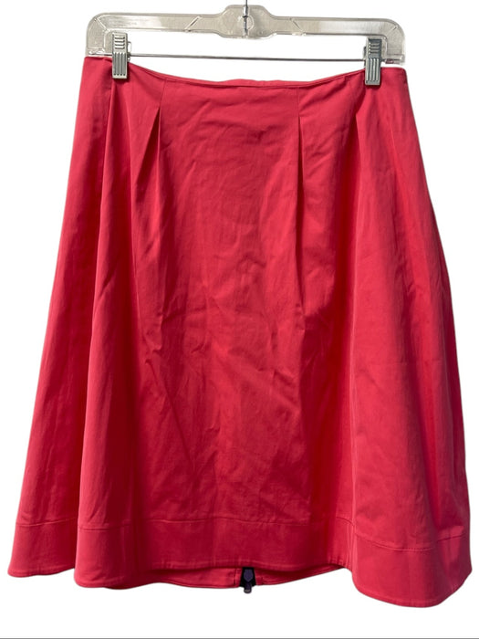 McQ by Alexander McQueen Size 46 coral Viscose & Cotton Back Zip A line Skirt coral / 46