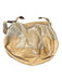 Pretta Beige Leather Croc Embossed Messenger Bag Gold Hardware Interior Zip Bag Beige / Medium