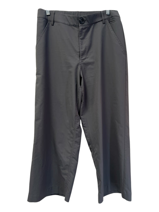 Wayre Size 10 Slate Gray Recycled Polyester Elastic Waist zip fly Wide Leg Pants Slate Gray / 10