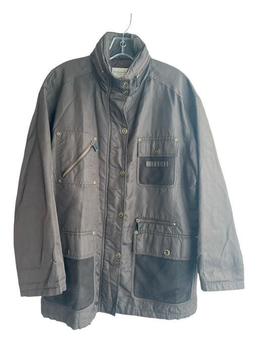 Emanuel Emanuel Ungaro Size M Brown Nylon Quilted Lining Zipper Closure Jacket Brown / M