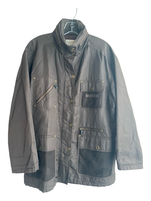 Emanuel Emanuel Ungaro Size M Brown Nylon Quilted Lining Zipper Closure Jacket Brown / M