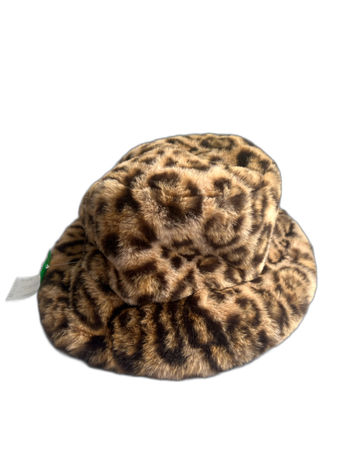 Donna Salyers Brown & Black Polyester Faux Fur Bucket Hat Soft Leopard Print Hat Brown & Black / No size