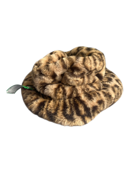 Donna Salyers Brown & Black Polyester Faux Fur Bucket Hat Soft Leopard Print Hat Brown & Black / No size