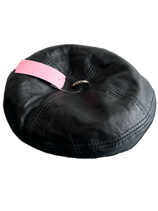 No Brand Black Polyester round seam detail Cabbie hat Hat Black / S