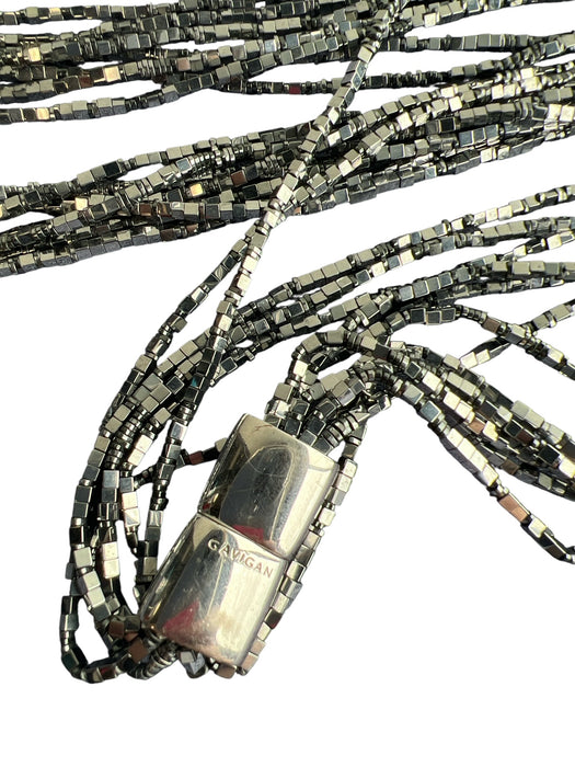 Mignonne Gavigan Silver Long Magnetic Close Long Multi Strand Necklace Silver