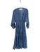 Rhode Size M Blue Cotton V Neck 1/2 Sleeve Elastic Waist Dot Print Dress Blue / M