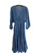 Rhode Size M Blue Cotton V Neck 1/2 Sleeve Elastic Waist Dot Print Dress Blue / M