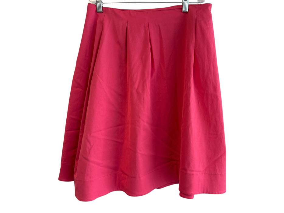 Alexander McQueen Size 46 Pink Viscose & Cotton Back Zip inverted pleat Skirt Pink / 46
