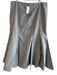 Ronen Chen Size 5 Grey Cotton & Nylon Side Zip Flare Below Knee Skirt Grey / 5