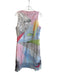 Alberto Makali Size M Multi Polyester Wide Round Neck Sleeveless Patchwork Dress Multi / M