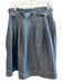 Christiana Zim Size 8 Dark Wash Cotton Blend Denim Belted Pleated Skirt Dark Wash / 8