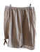 Neiman Marcus Size M Beige & Cream Linen Off Shoulder 1/2 Sleeve Stripe Top Beige & Cream / M