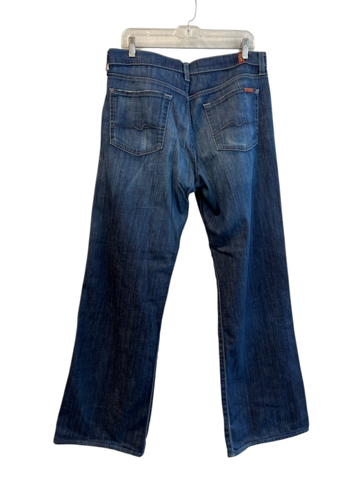 7 For All Mankind Size 32 Dark Wash Cotton Acid Wash Button Fly High Rise Jeans Dark Wash / 32
