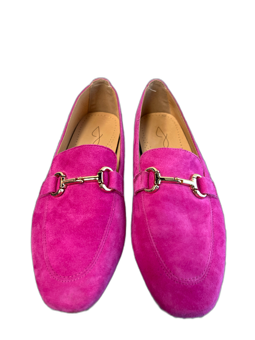 Joie Shoe Size 39 Pink Genuine Suede Gold Tone Hardware Horse Bit Slip On Shoes Pink / 39