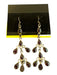 No Brand Plum Garnet Hook Tear Drop Dangle Silver accent Earrings Plum
