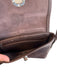 Coach Brown Leather silver tone hardware Turn Lock Crossbody Bag Brown