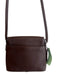 Coach Brown Leather silver tone hardware Turn Lock Crossbody Bag Brown