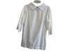 Paloma St. James Size Est M/L White Cotton Fold Over Collar 1/2 Sleeve Top White / Est M/L