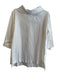 Paloma St. James Size Est M/L White Cotton Fold Over Collar 1/2 Sleeve Top White / Est M/L
