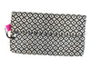 Vince Camuto Black & White Manmade Material Woven Abstract Print Envelope Bag Black & White / L