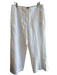 J Crew Size 14 White Linen High Rise solid color Zip Fly Wide Leg Pants White / 14