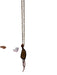 Lizou Brown Beaded Chain Etched Tassle Detail Necklace Brown