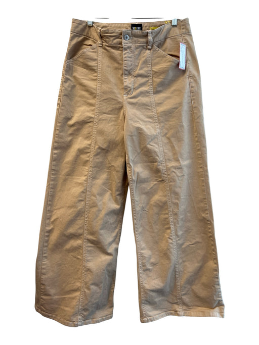 Maeve Size 32 Tan Cotton Wide Leg High Rise Front Pockets High Rise Pants Tan / 32