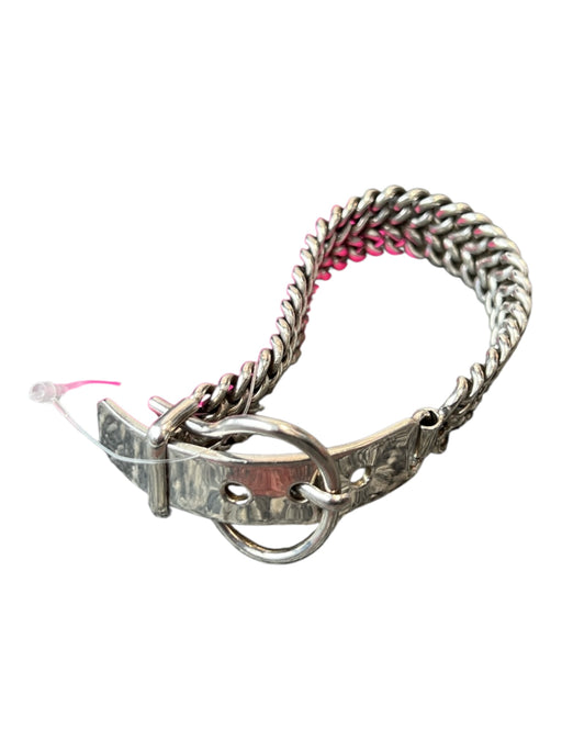 No Brand Silver Sterling Silver Mesh Chain Buckle Detail Belt Detail Bracelet Silver
