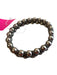 No Brand Grey Metal Cuff Ball Detail Silver accent Bracelet Grey