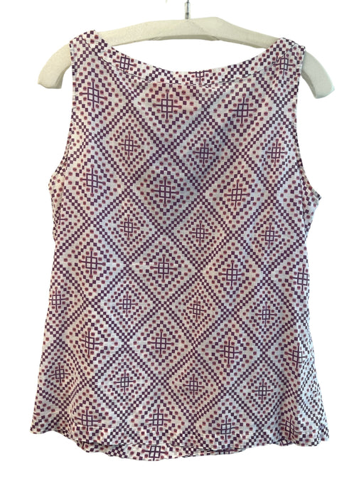 Tory Burch Size 10 Pink No Fabric Tag Sleeveless Abstract Print Scoop Neck Top Pink / 10