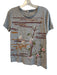Tiny Size M Gray Cotton Blend Short Sleeve Embroidered Detail Round Neck Top Gray / M