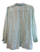 Eileen Fisher Size Medium Teal Linen Button Down Long Sleeve Collared Tunic Top Teal / Medium