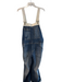 Holding Horses Size Est L Medium Wash Cotton Chest Pockets Embroidery Overalls Medium Wash / Est L