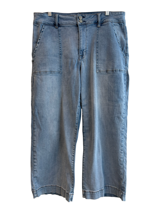 Seven7 Size 14 Light Wash Cotton Front Pocket Wide Leg Zip Fly mid rise Jeans Light Wash / 14