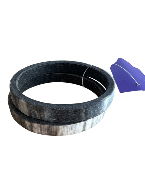 No Brand Grey Wood Bangle Marble Bracelet Grey