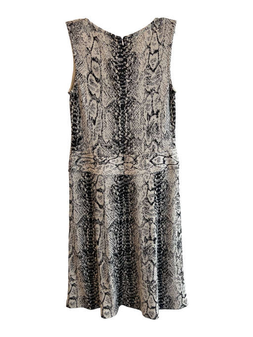 St. John Size 8 Beige Missing Fabric Tag Knit Snakeskin Scoop Neck Dress Beige / 8