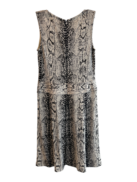 St. John Size 8 Beige Missing Fabric Tag Knit Snakeskin Scoop Neck Dress Beige / 8