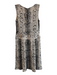 St. John Size 8 Beige Missing Fabric Tag Knit Snakeskin Scoop Neck Dress Beige / 8